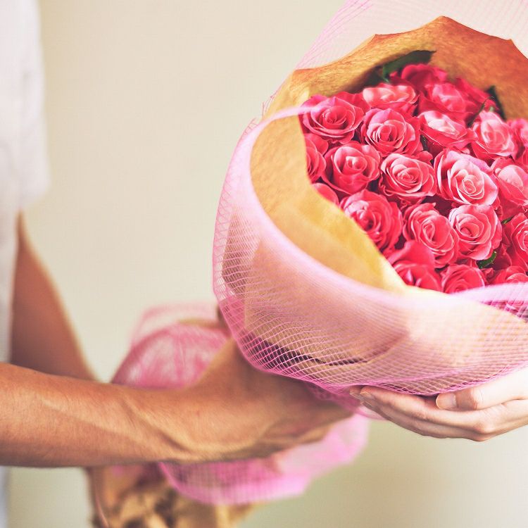 バラの花束 産地厳選 ピンク系薔薇60本 | リンクフローリスト | バラの