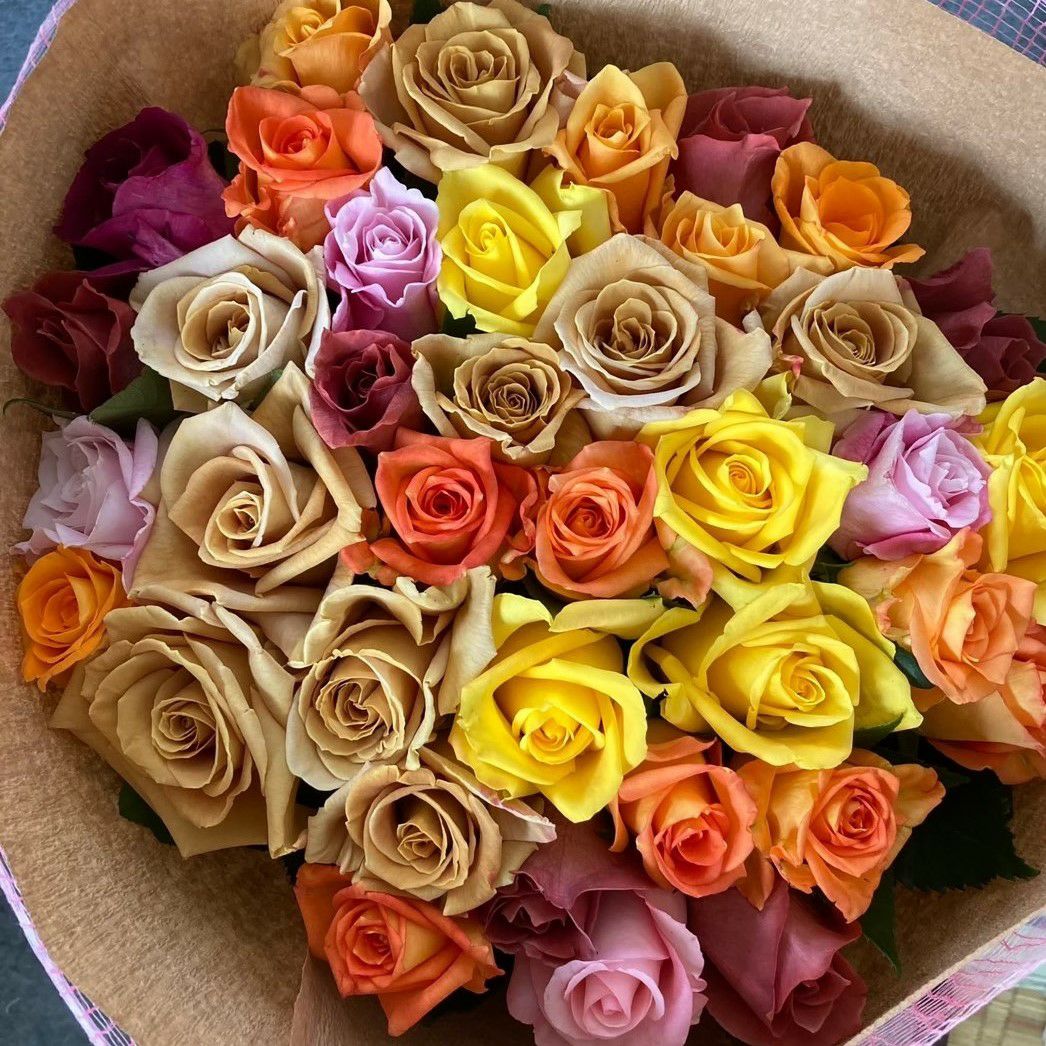 バラの花束産地厳選 Thank youブーケ39本の色お任せブーケ | リンク