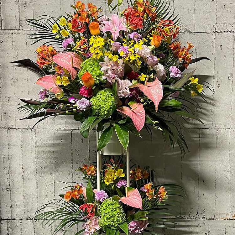 スタンドフラワー2段 ダブルCタイプ | リンクフローリスト | バラの